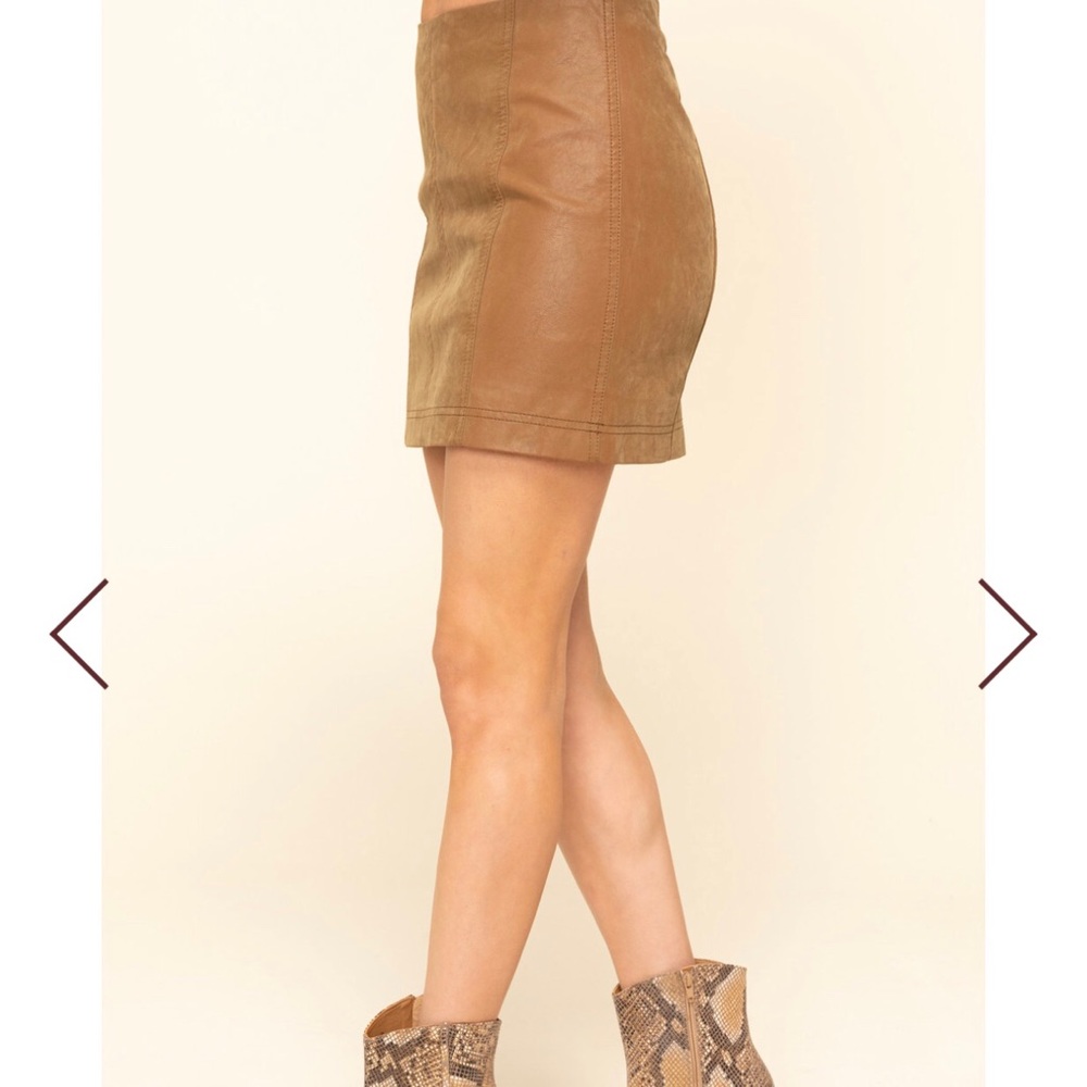 Free People Modern Femme Faux Leather Mini Skirt - Picture 4 of 8